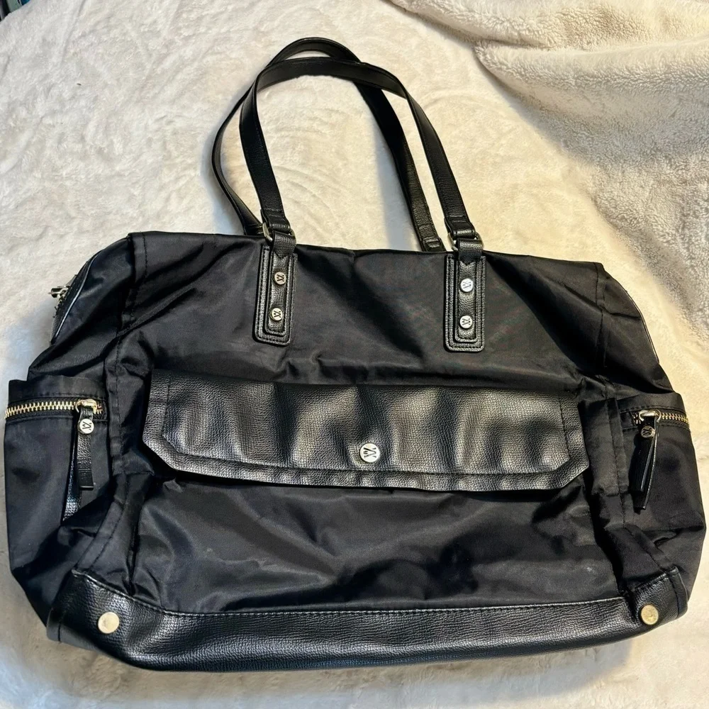 Travanti Laptop Bag Black Gold Hardware Red Interior Large Work Tote Travel
